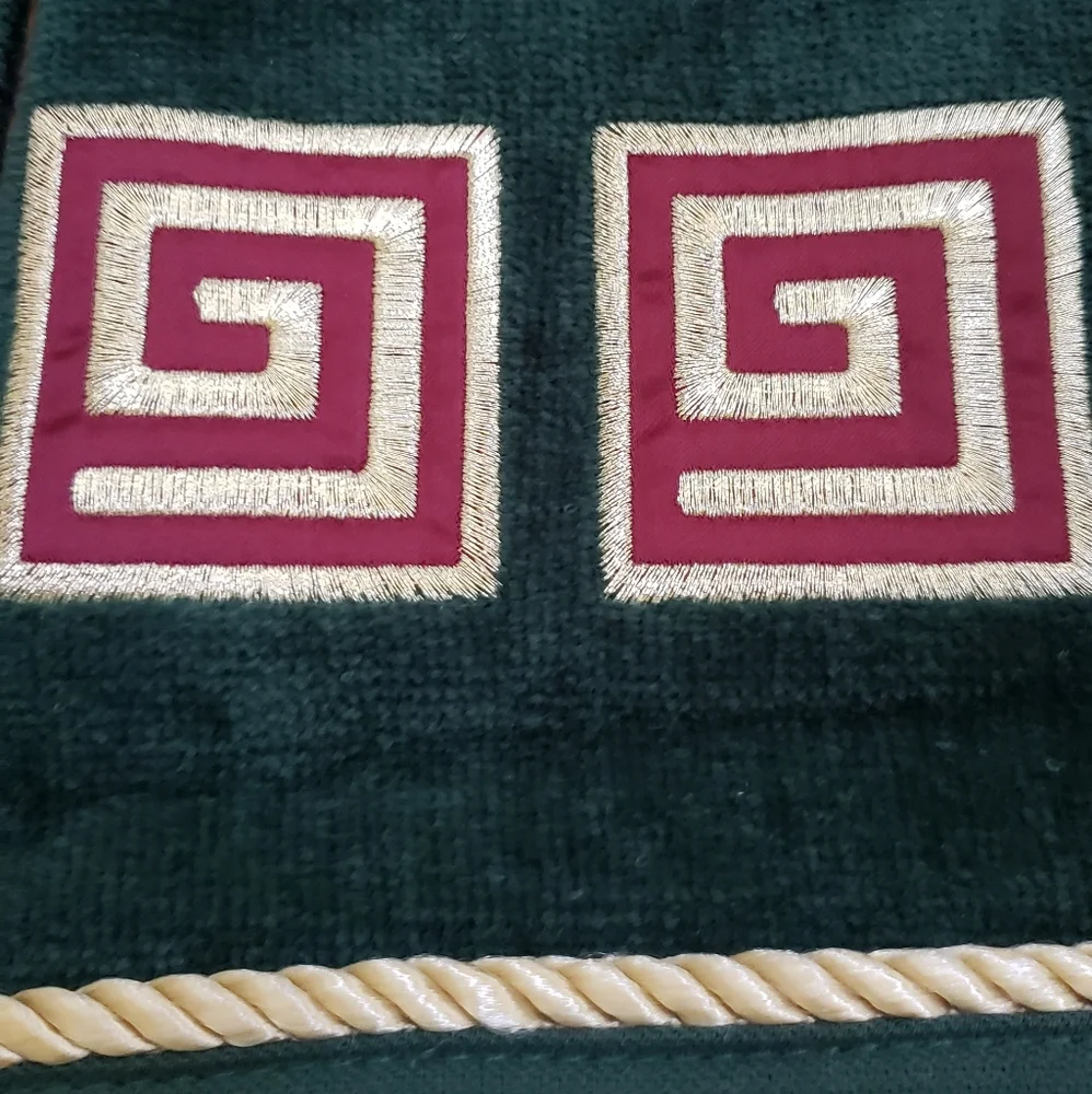 Embellished with Embroidery and Gold Rope Towels Set - 3 Pieces NWT